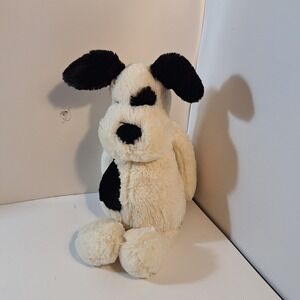Jellycat Bashful Puppy Plush Black White Spot London Small Mini Toy 13"